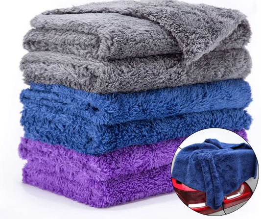 Premium Edgeless Microfiber Car Wash Towels - Soft, Absorbent & Perfect for Detailing - 3/5/10 Pack (40x40CM, 350GSM)